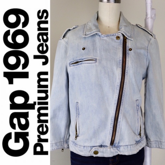 GAP Jackets & Blazers - GAP 1969 | Denim Moto Jacket